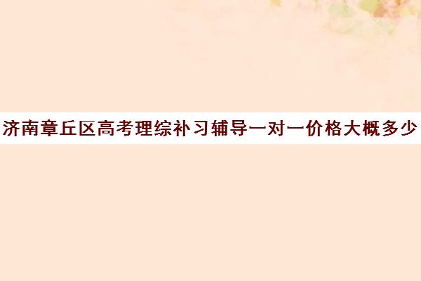 济南章丘区高考理综补习辅导一对一价格大概多少钱