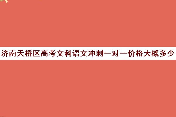 济南天桥区高考文科语文冲刺一对一价格大概多少钱(济南高三课外辅导机构哪家好)