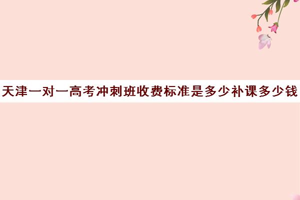 天津一对一高考冲刺班收费标准是多少补课多少钱一小时(天津一对一辅导价格表)