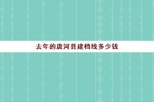 去年的唐河县建档线多少钱(生孩子建档需要多少钱)