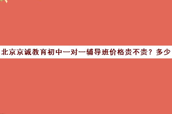 北京京诚教育初中一对一辅导班价格贵不贵？多少钱一年（初中一对一辅导哪个好）