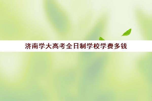 济南学大高考全日制学校学费多钱(山东济南本科学校)