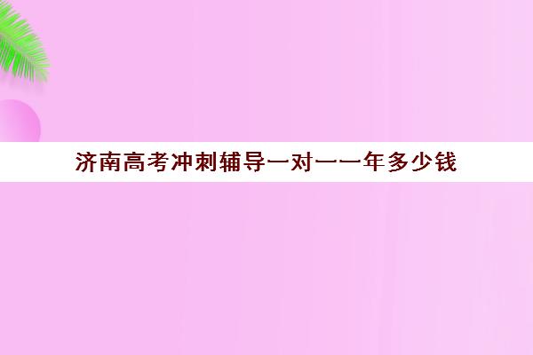 济南高考冲刺辅导一对一一年多少钱(济南新东方高三冲刺班收费价格表)