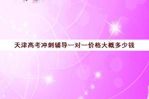 天津高考冲刺辅导一对一价格大概多少钱(高考冲刺班一般收费)