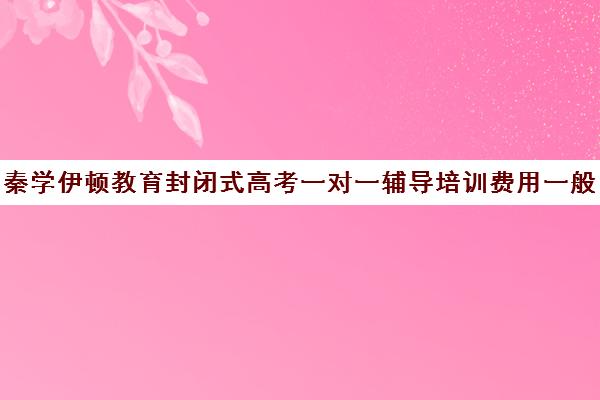 秦学伊顿教育封闭式高考一对一辅导培训费用一般多少钱(高考前一对一补课有效果吗)