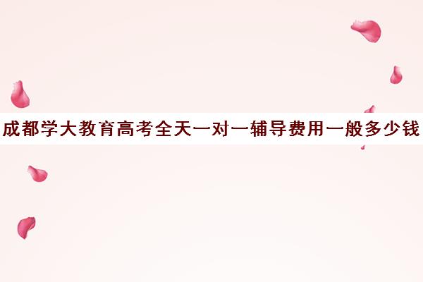 成都学大教育高考全天一对一辅导费用一般多少钱(现在一对一补课多少钱)