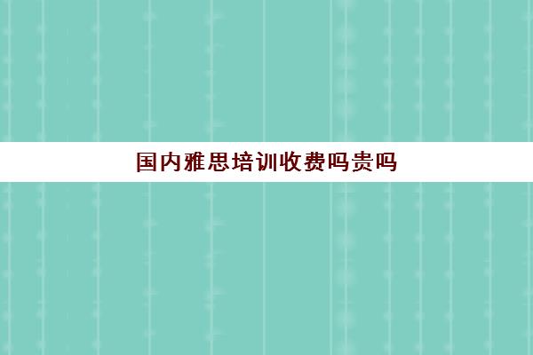 国内雅思培训收费吗贵吗