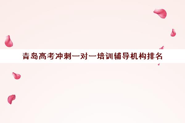 青岛高考冲刺一对一培训辅导机构排名(重庆高考冲刺补课机构排名)