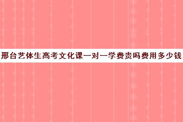 邢台艺体生高考文化课一对一学费贵吗费用多少钱(艺考200分文化课300分)