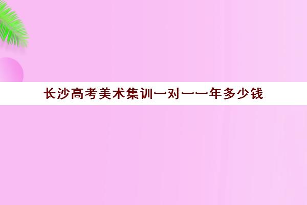 长沙高考美术集训一对一一年多少钱(走艺考一年得花多少钱美术)