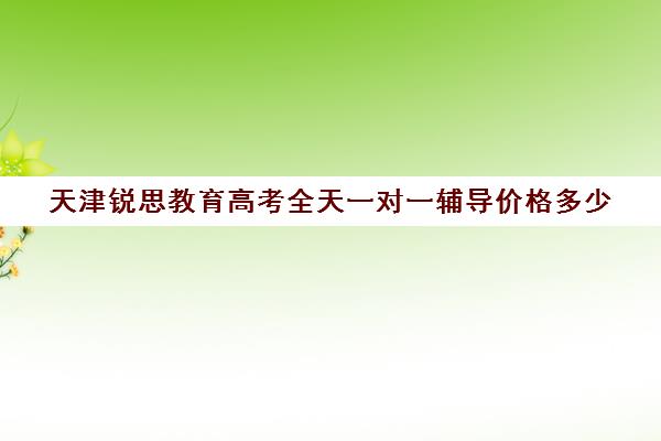 天津锐思教育高考全天一对一辅导价格多少(天津最好的高中辅导机构)