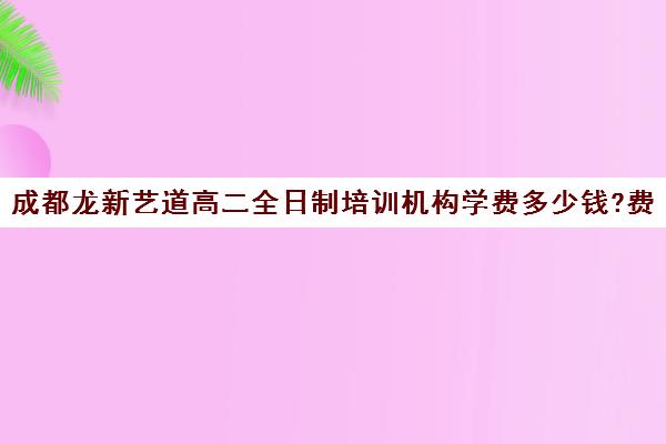 成都龙新艺道高二全日制培训机构学费多少钱?费用一览表(成都艺考美术集训机构)