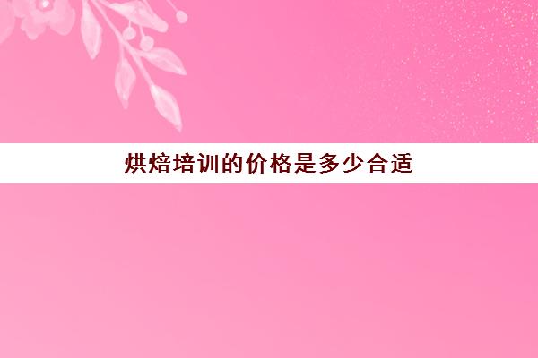 烘焙培训的价格是多少合适(没有烘焙纸用什么代替)