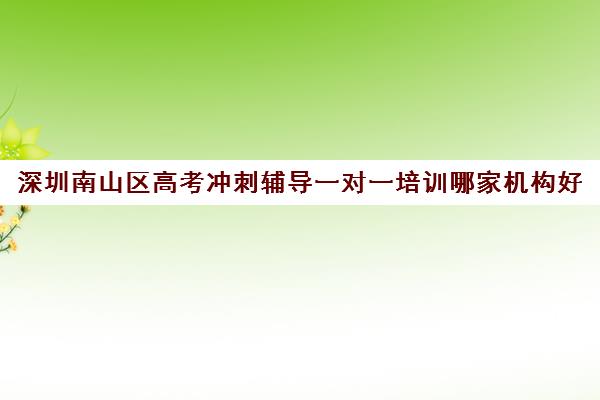 深圳南山区高考冲刺辅导一对一培训哪家机构好(高三高考冲刺辅导班)