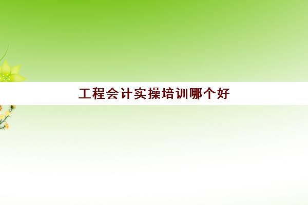 工程会计实操培训哪个好(零基础工程造价培训班)