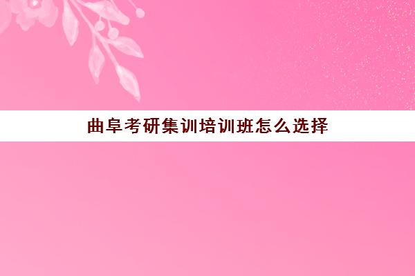 曲阜考研集训培训班怎么选择(济南考研培训机构排名前十)