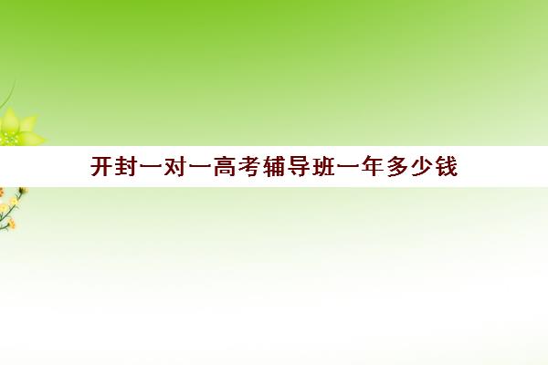 开封一对一高考辅导班一年多少钱(高考一对一教育咨询1小时多少钱)