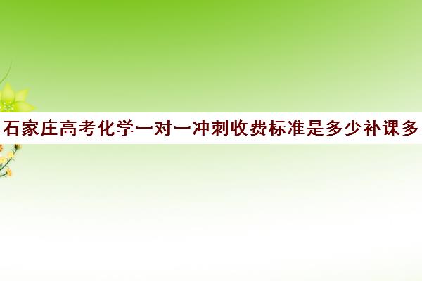 石家庄高考化学一对一冲刺收费标准是多少补课多少钱一小时(一对一补课价格)