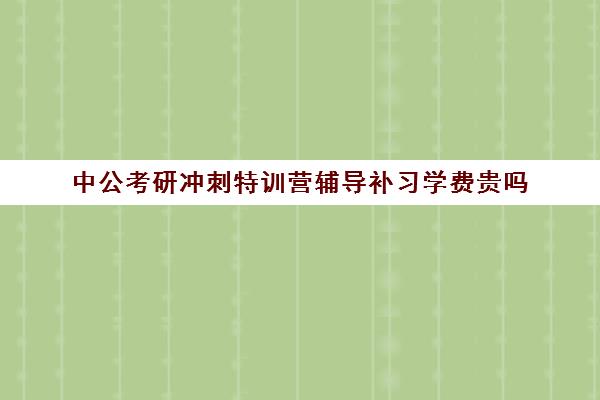 中公考研冲刺特训营辅导补习学费贵吗