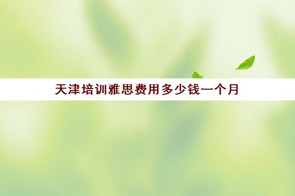 天津培训雅思费用多少钱一个月(雅思班学费大概多少)