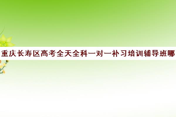 重庆长寿区高考全天全科一对一补习培训辅导班哪个好