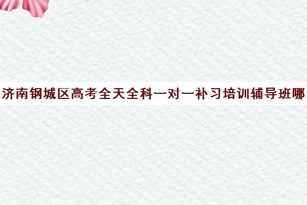 济南钢城区高考全天全科一对一补习培训辅导班哪个好