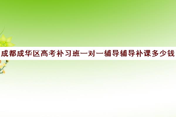 成都成华区高考补习班一对一辅导辅导补课多少钱一小时