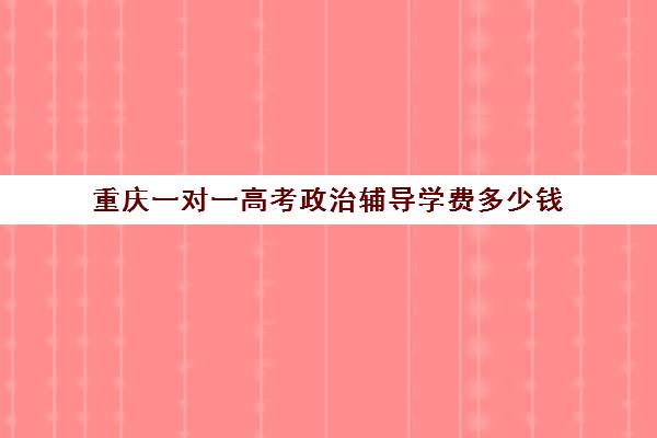 重庆一对一高考政治辅导学费多少钱(初中一对一辅导价格)