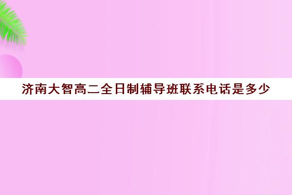 济南大智高二全日制辅导班联系电话是多少(大智教育一对一怎么样)