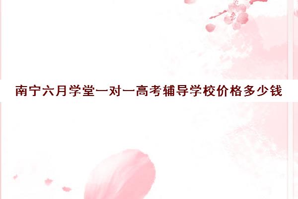 南宁六月学堂一对一高考辅导学校价格多少钱(银川比较好的高考补课机构)