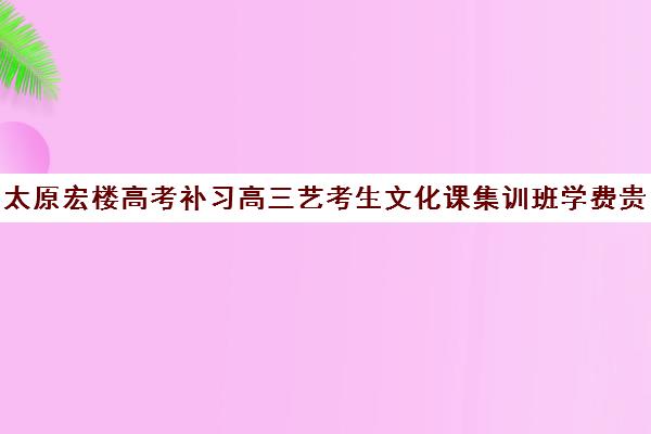 太原宏楼高考补习高三艺考生文化课集训班学费贵吗