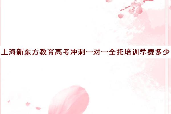 上海新东方教育高考冲刺一对一全托培训学费多少钱(新东方高三一对一收费价格表)