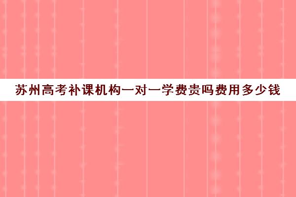 苏州高考补课机构一对一学费贵吗费用多少钱(高三补课一对一费用)