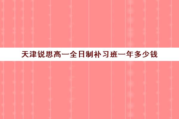 天津锐思高一全日制补习班一年多少钱