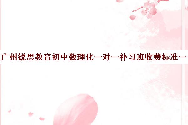 广州锐思教育初中数理化一对一补习班收费标准一览表