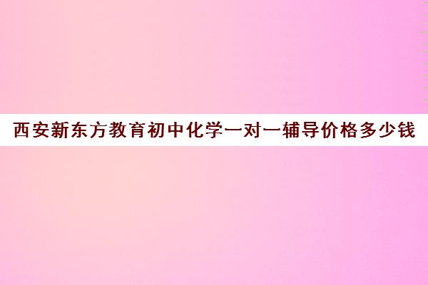 西安新东方教育初中化学一对一辅导价格多少钱(新东方高三一对一好吗)