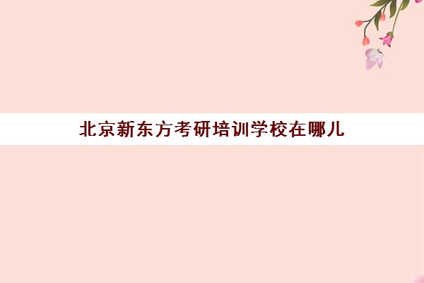 北京新东方考研培训学校在哪儿(北京新东方考研班怎么样)