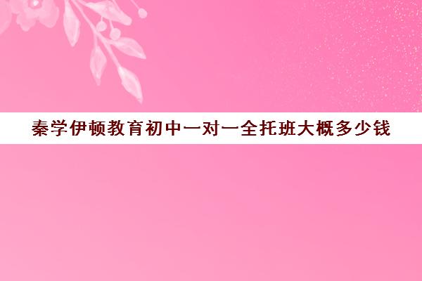 秦学伊顿教育初中一对一全托班大概多少钱(伊顿名师一对一收费标准)