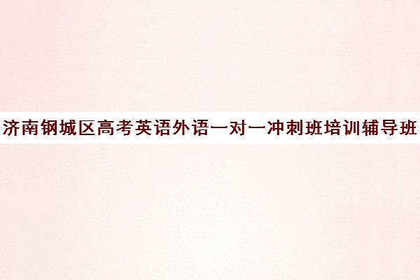 济南钢城区高考英语外语一对一冲刺班培训辅导班哪个好(高考英语一对一辅导班)