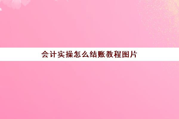 会计实操怎么结账教程图片(会计手工账步骤)