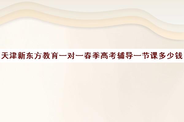 天津新东方教育一对一春季高考辅导一节课多少钱(天津一对一辅导价格表)