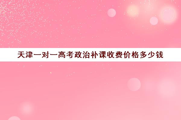 天津一对一高考政治补课收费价格多少钱(天津最好的高中辅导机构)