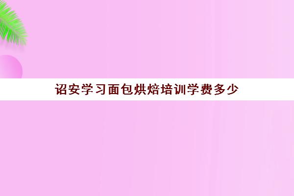 诏安学习面包烘焙培训学费多少