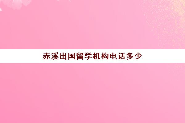 赤溪出国留学机构电话多少(北京赤霞留学咨询服务有限公司)