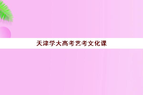 天津学大高考艺考文化课(天津大学高水平艺术团招生简章2024)