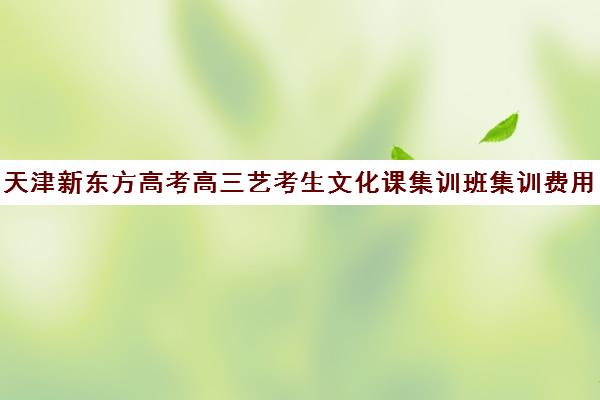 天津新东方高考高三艺考生文化课集训班集训费用多少钱(高考艺术生培训机构)