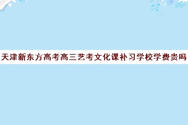 天津新东方高考高三艺考文化课补习学校学费贵吗