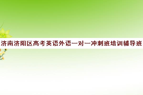 济南济阳区高考英语外语一对一冲刺班培训辅导班哪个好(济南高三培训哪家好)