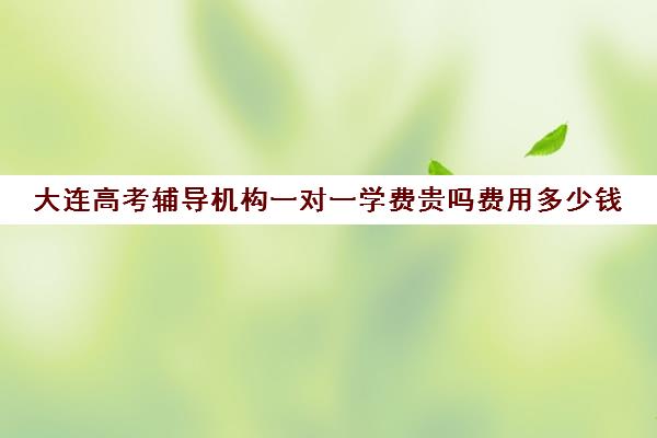 大连高考辅导机构一对一学费贵吗费用多少钱(一对一辅导收费)