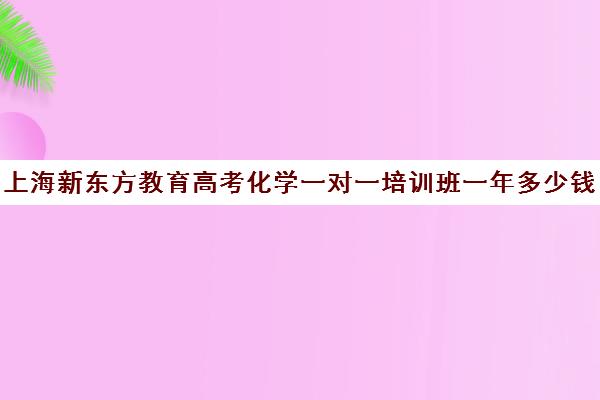 上海新东方教育高考化学一对一培训班一年多少钱(新东方全日制高考班收费)